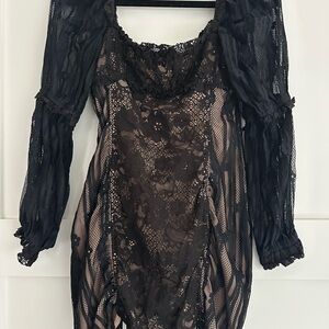 Elegant Black Lace Dress